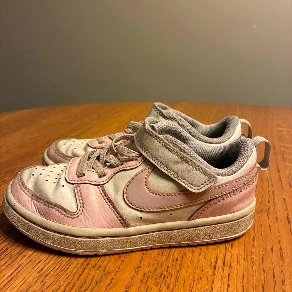 Nike Court Borough Low 2 Pink White Toddler Shoes‎ Size 11C DQ0473-100